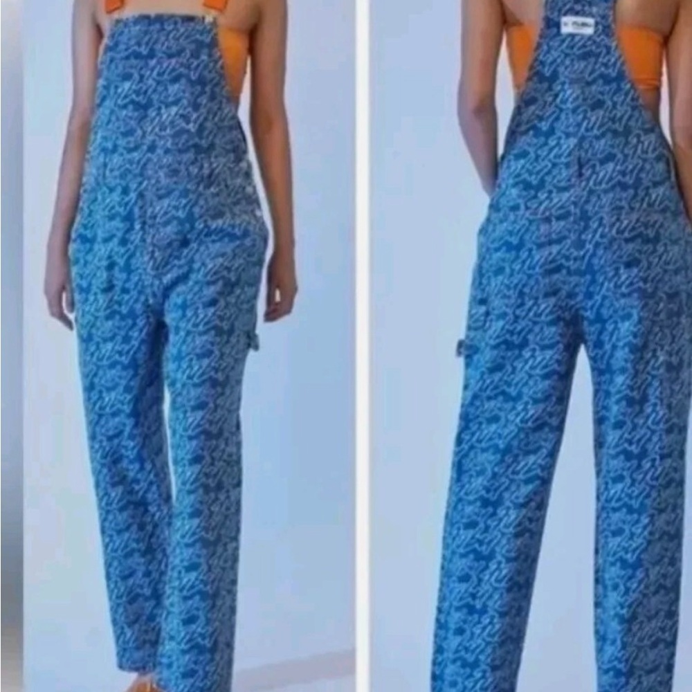 Forever 21 x Fubu Denim Overall with Fubu logo